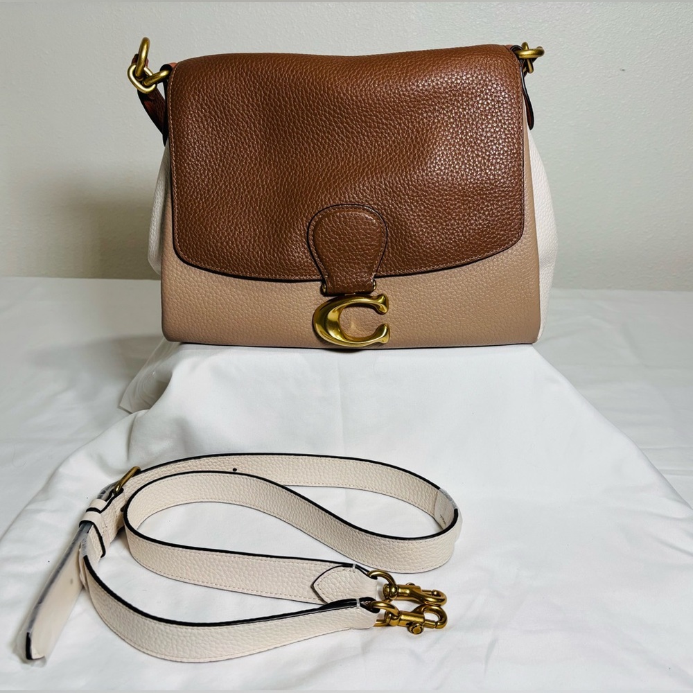 Coach Brown and Cream Crossbody Bag